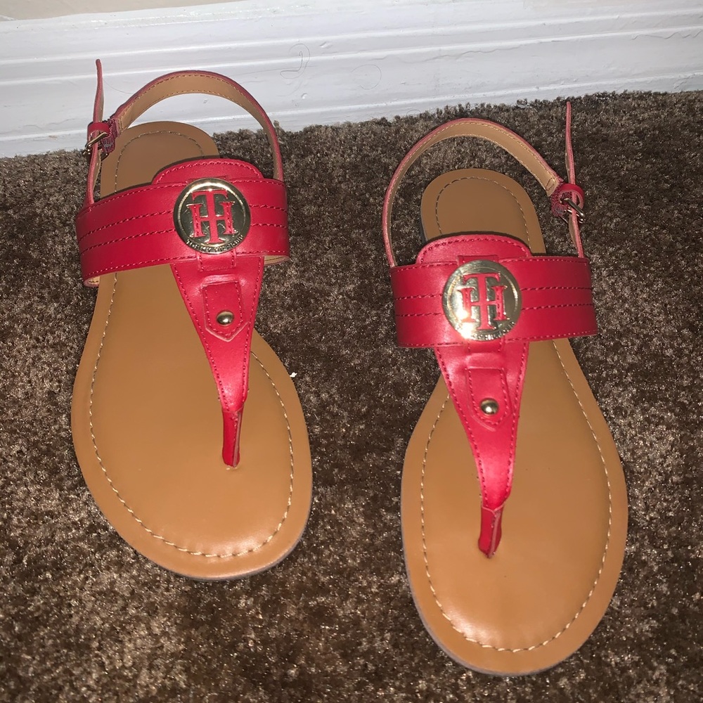 Tommy Hilfiger Red Sandals